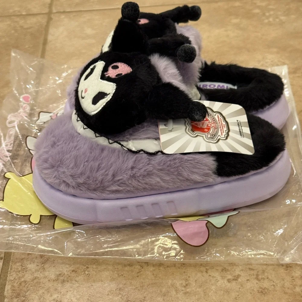 SANRIO toddlers Kuromi & My Melody Fluffy Slippers